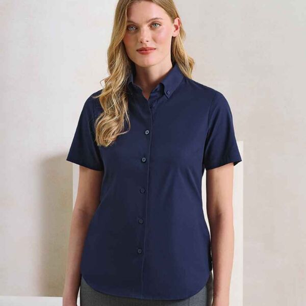 Premier Premier Ladies Supreme Short Sleeve Oxford Shirt PR386 Premier Ladies Supreme Short Sleeve Oxford Shirt Thumbnail
