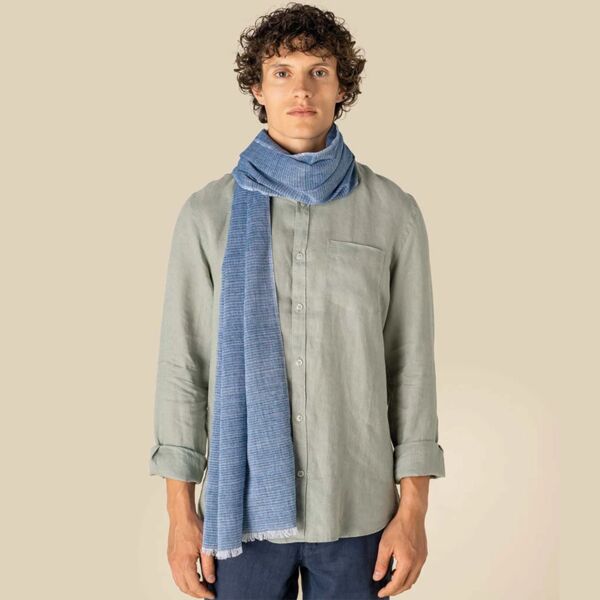 Spasso Blue Lines Scarf Thumbnail